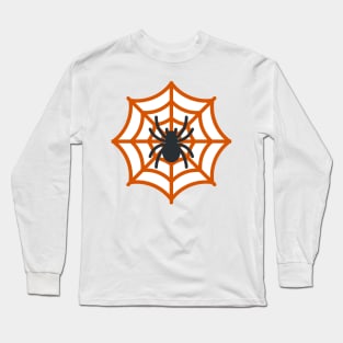 yellow black spider web Long Sleeve T-Shirt